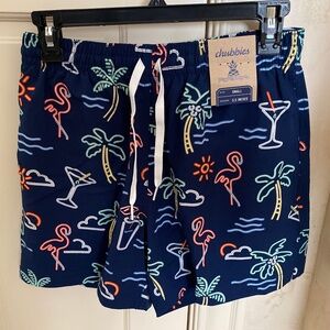 NWT Men's"The Neon Lights" Chubbies swim shorts size small 5.5" inseam